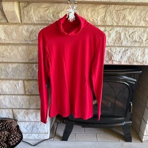 Lands' End Vibrant Red Turtleneck Medium